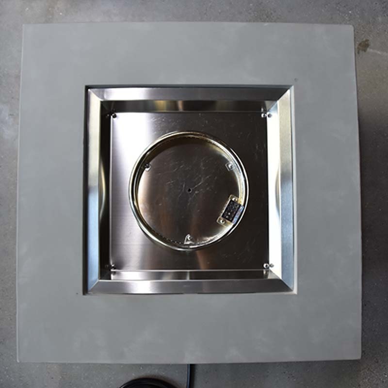 Modeno Westport Grey GRC Concrete Square Fire Table 50000 BTU Image 12