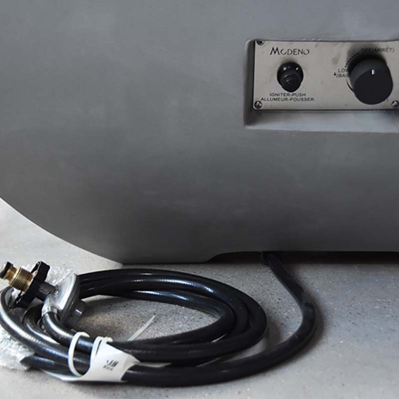 Modeno Westport Grey GRC Concrete Square Fire Table 50000 BTU Image 11