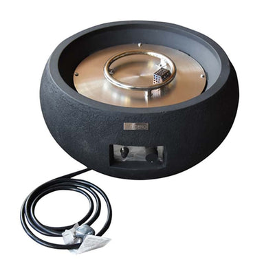 Modeno York Black GRC Concrete Fire Bowl 40000 BTU Image 2