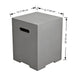 Elementi 17 Inch Square Propane Tank Cover in Light Gray With Dimensions