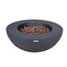 Elementi 42 Inch Lunar Concrete Fire Bowl in Dark Gray