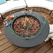 Elementi 42 Inch Lunar Concrete Fire Bowl in Dark Gray with Top View