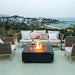 Elementi Plus Roraima Slate Black Concrete Square Fire Table  on Patio