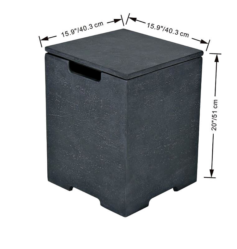 Elementi Plus Square Propane Tank Cover Dimensions