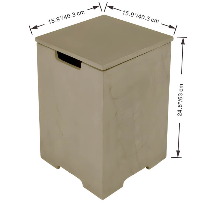 Elementi Plus 24 Inch Square Propane Tank Cover Dimensions