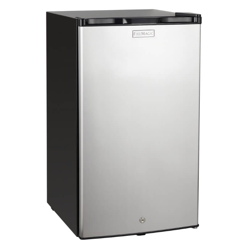 Fire Magic 20-Inch 4.0 Cu. Ft. Compact Refrigerator - Stainless Steel Door / Black Cabinet - 3598