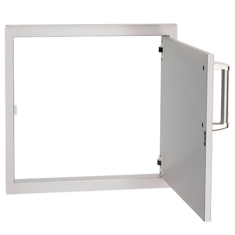 Fire Magic Premium Flush 20 Inch Horizontal Single Access Door | Right Hinge Dual Lined Stainless Steel Construction