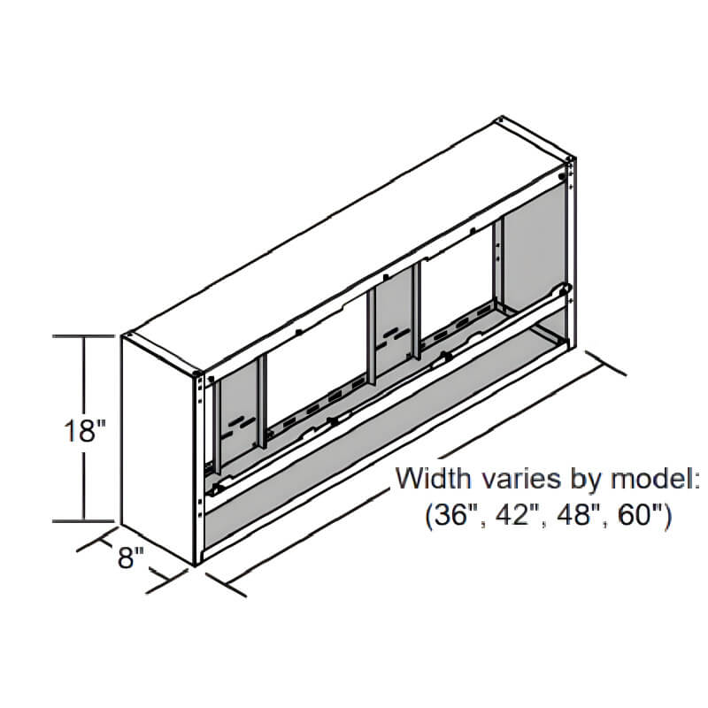 Magic Vent Layout Fire Magic 8-Inch Spacer For 60-Inch Vent Hood
