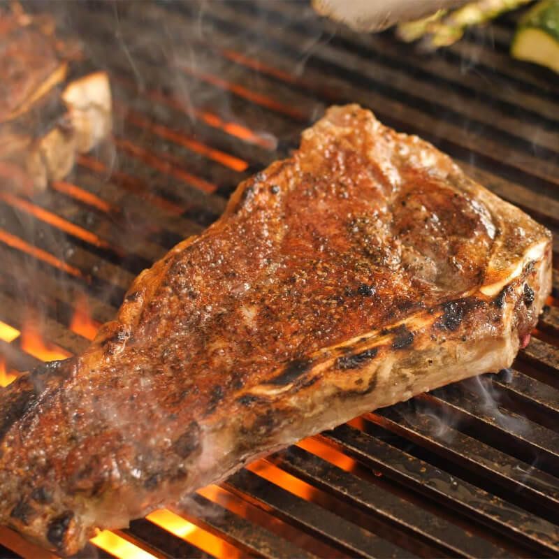 Fire Magic Aurora 24-Inch Propane Gas Grill W/ Side Burner - Searing Steak