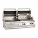 Fire Magic Aurora A830I Gas/Charcoal Combo Grill With Rotisserie | Grill Hoods Open