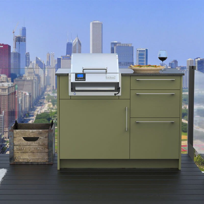 Fire Magic E251t Portable 1800 Watt Electric Built-In Grill - E251i-1Z1E | Shown on Deck Patio