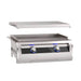 Fire Magic Echelon Diamond Black Glass Gas Griddle | Stainless Steel Lid