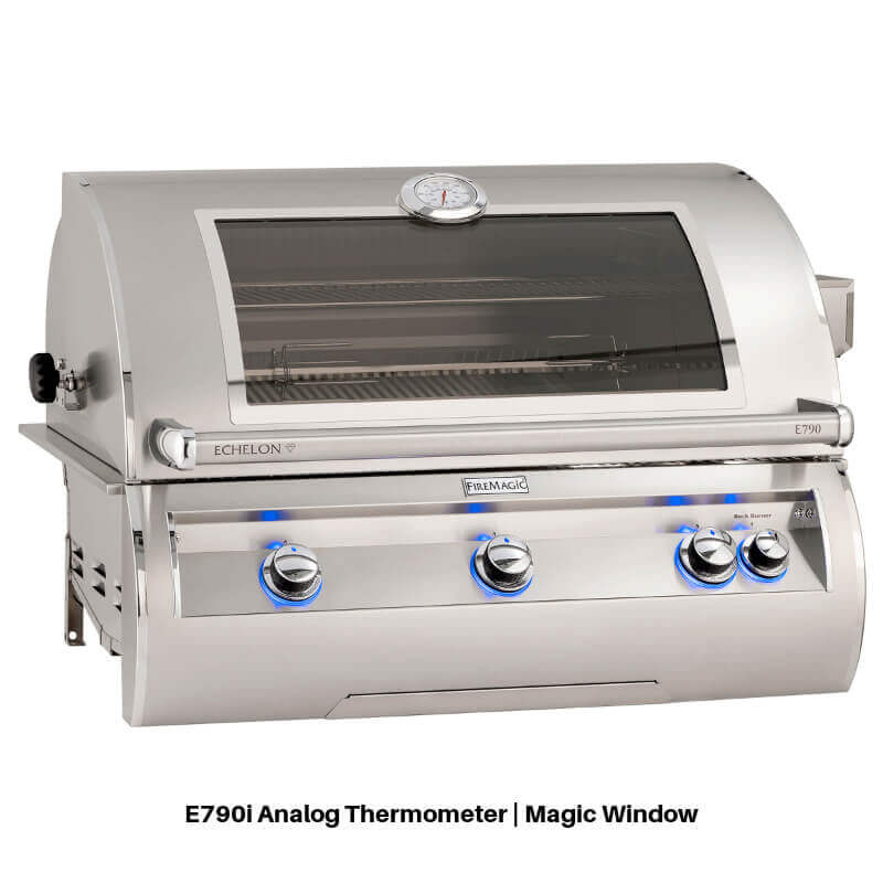 Fire Magic Echelon Diamond Built-In Grill with Analog Thermometer and Window