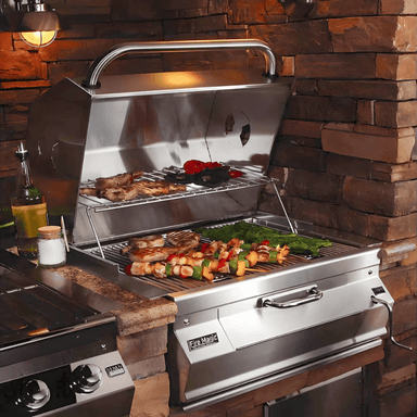 Fire Magic Legacy 24-Inch Built In Smoker Charcoal Grill Cooking