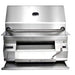 Fire Magic Legacy 24-Inch Charcoal Grill On Post with Easy Charcoal Tray Access