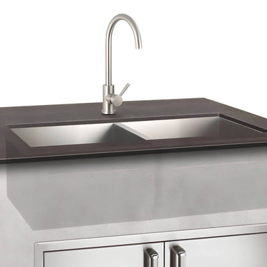 Fire Magic Stainless Steel Mixer Faucet | Installed on Sink