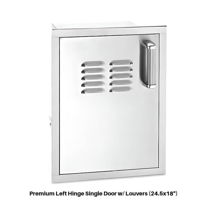 Fire Magic Premium Flush Left Hinged Single Door | Louvers