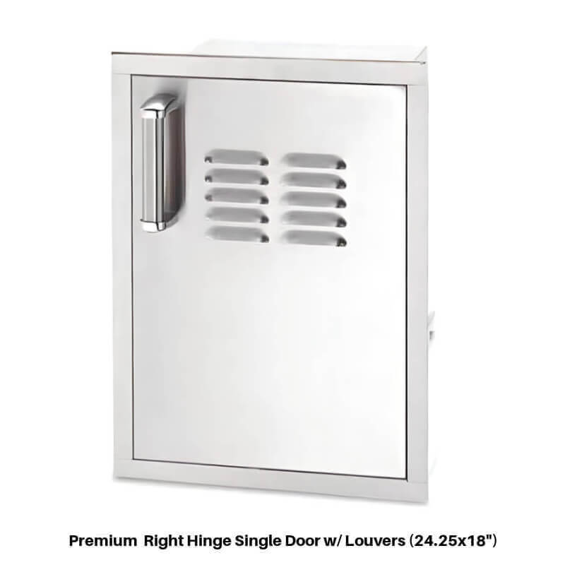 Fire Magic Premium Flush Right Hinged Single Door | Vents