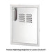 Fire Magic Premium Flush Right Hinged Single Door w. Louvers