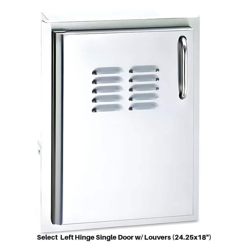 Fire Magic Select 14-Inch Single Access Door With Louvers (Left Hinge)