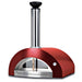 Forno Venetzia Bellagio 200 44-Inch Outdoor Wood-Fired Pizza Oven | In Red Angled View