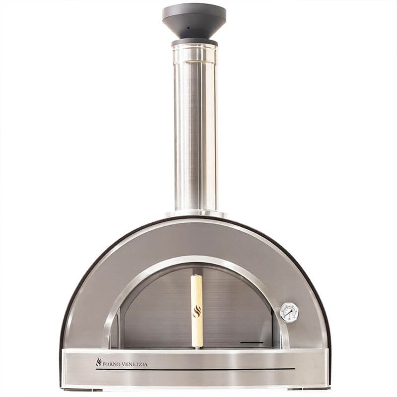 Forno Venetzia Pronto 220 Countertop Outdoor Wood-Fired Pizza Oven | 304 Stainless Steel Front