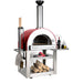 Forno Venetzia Pronto 500 Portable Outdoor Wood-Fired Pizza Oven | In Red With Storage Space on Cart