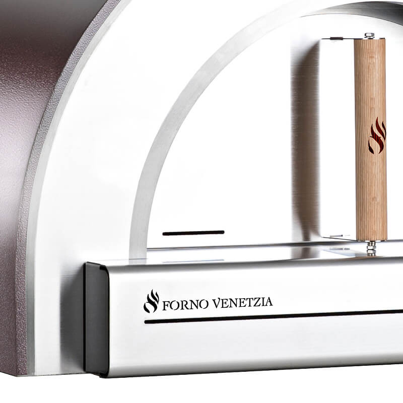 Forno Venetzia Pronto 200 Countertop Outdoor Wood-Fired Pizza Oven | Close Up in Copper