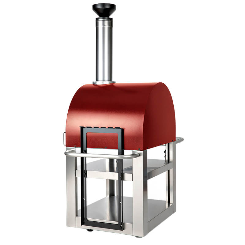 Forno Venetzia Pronto 500 Portable Outdoor Wood-Fired Pizza Oven | In Red Adjustable tool Holder Down