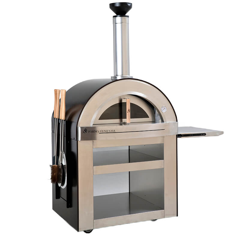 Forno Venetzia Torino 500 Portable Outdoor Wood-Fired Pizza Oven | Adjustable Tool Holder