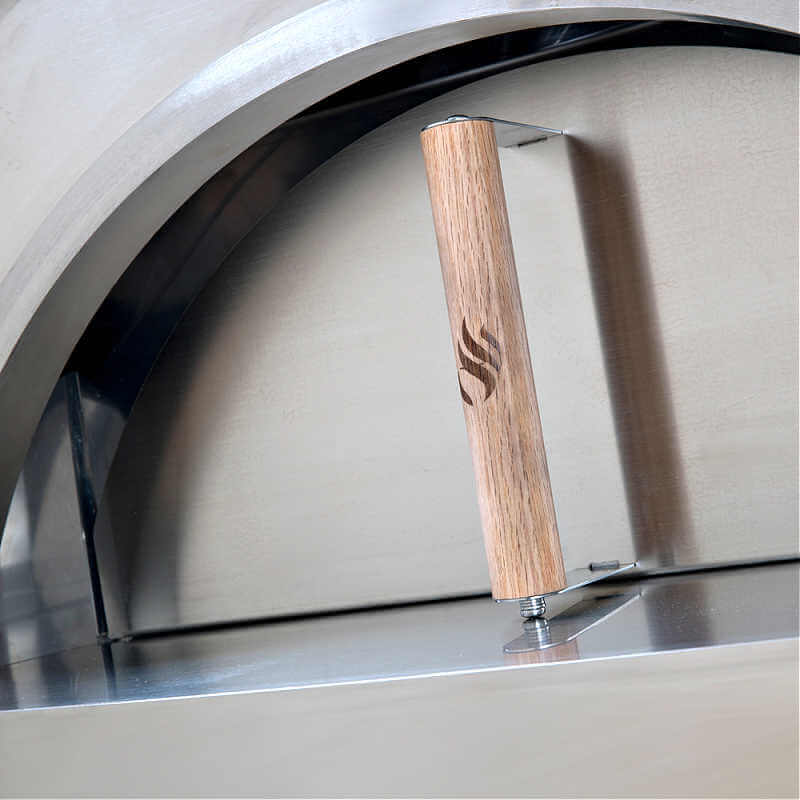 Forno Venetzia Torino 300 Portable Outdoor Wood-Fired Pizza Oven | Stainless Steel Door & Oak Handle