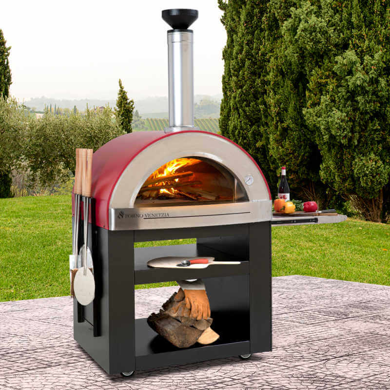 Forno Venetzia Torino 300 Portable Outdoor Wood-Fired Pizza Oven | on Patio