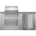 Haven 6 Ft. Outdoor Kitchen Island | Artisan Series Grill, Double Door, & Right Side Fridge