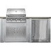 Haven 6 Ft. Outdoor Kitchen Island | Professional Grill, Double Door, & Right Side Fridge