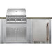 Haven 6 Ft. Outdoor Kitchen Island | Artisan Series Grill, Double Door, & Left Side Fridge
