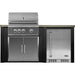 Haven 6 Ft. Outdoor Kitchen Island | Coyote S Series Grill, Double Door, & Coyote Right Hinge Refrigerator 