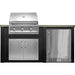 Haven 6 Ft. Outdoor Kitchen Island | Artisan Series Grill, Double Door, Right Side Fridge