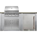 Haven 6 Ft. Outdoor Kitchen Island | Professional Grill, Double Door, & Left Side Fridge