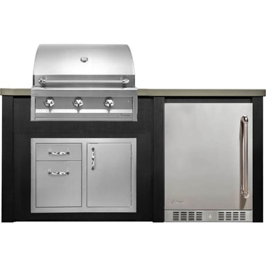 Haven 6 Ft. Outdoor Kitchen Island | American Eagle Grill, Combo, Left Side Fridge
