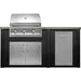 Haven 6 Ft. Outdoor Kitchen Island | American Eagle Grill, Double Door, & Trash Center