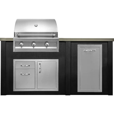 Haven 6 Ft. Outdoor Kitchen Island | American Eagle Grill, Combo, & Trash Center