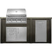 Haven 6 Ft. Outdoor Kitchen Island | Professional Grill, Combo, Trash Drawer