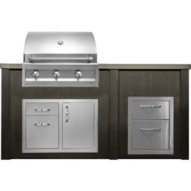 Haven 6 Ft. Outdoor Kitchen Island | American Eagle Grill, Combo, & Double Drawer