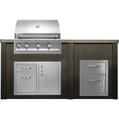 Haven 6 Ft. Outdoor Kitchen Island | Professional Grill, Combo, & Double Drawer