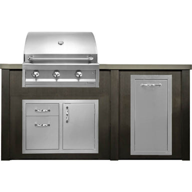 Haven 6 Ft. Outdoor Kitchen Island | American Eagle Grill, Combo, Trash Drawer