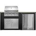 Haven 6 Ft. Outdoor Kitchen Island | Professional Grill, Combo, Right Side Fridge