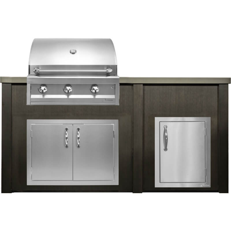 Haven 6 Ft. Outdoor Kitchen Island | American Eagle Grill, Double Door, Right Access Door