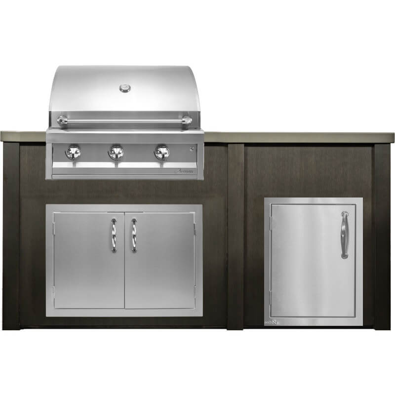 Haven 6 Ft. Outdoor Kitchen Island | American Eagle Grill, Double Door, Left Access Door