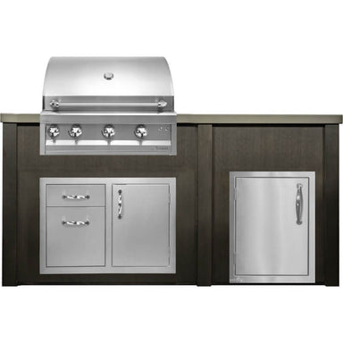 Haven 6 Ft. Outdoor Kitchen Island | American Eagle Grill, Combo, Left Access Door