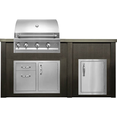 Haven 6 Ft. Outdoor Kitchen Island | Professional Grill, Combo, Right Access Door